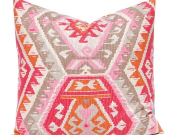 Pink Tribal Pillow Cover -Throw Pillow Covers - Sofa Pillow Covers - Pink Pillow Covers - Pink Cushion Covers - Tribal Cushion Cover
