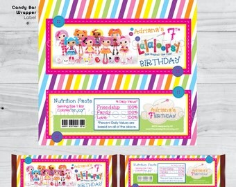 Estudio de diseño de barra de caramelo de lalaloopsy envoltura - de Hershey Bar - Chiqui