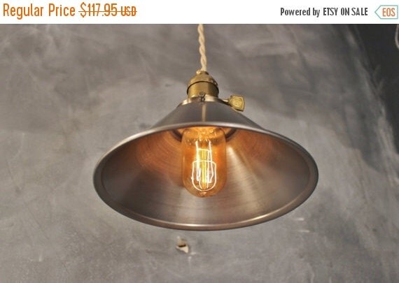 Picture of ON SALE Industrial Lighting Raw Steel Pendant Lamp by DWVintage