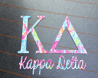 Kappa Delta Lilly Inspired Pulitzer Decal