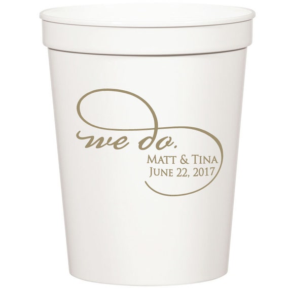 Wedding Favors Stadium Cups 100 Custom Personalized 16oz