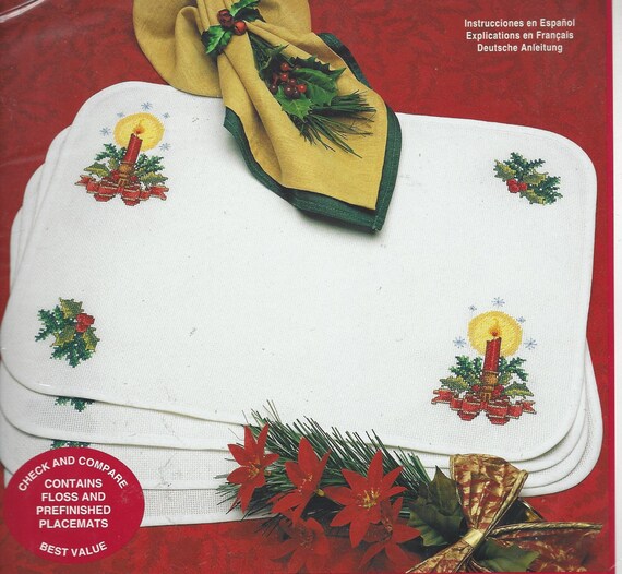 Candleglow Placemats Needle Treasures Counted Cross Stitch Kit