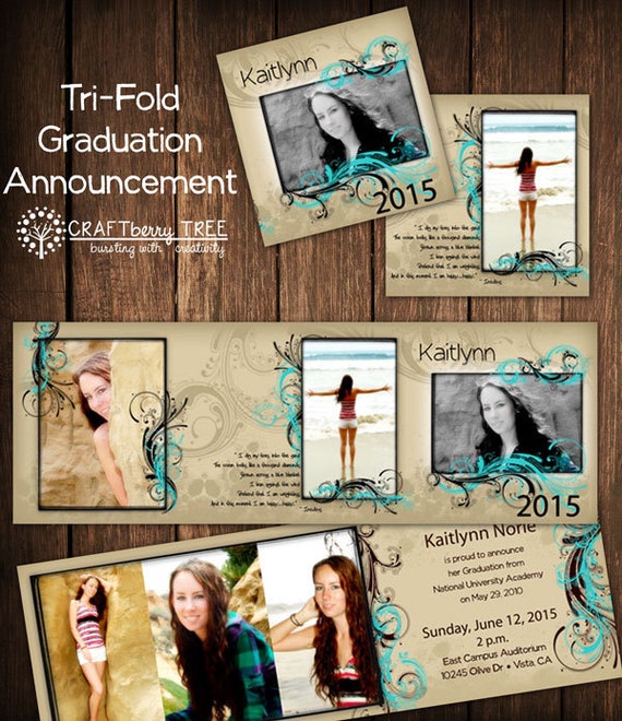 Tri Fold Graduation Invitations 7