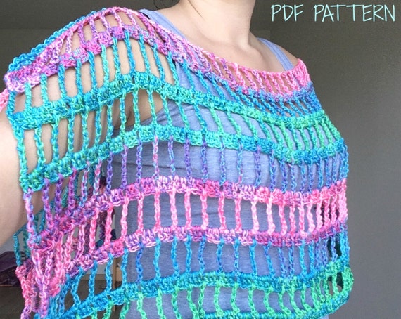 Crochet Pattern / Crochet Cover Up / Crochet Summer Shrug