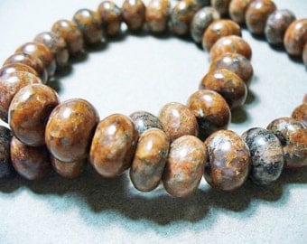 Jasper Beads Gemstone Rondelles 14x10mm