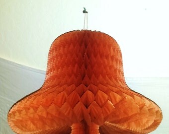 Huge Red Honeycomb Paper Christmas Bell
