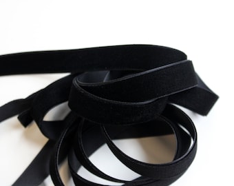 7/8" Velvet Ribbon - Black