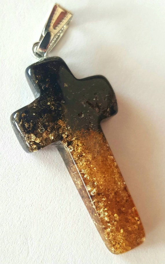 Baltic Amber Cross pendant.