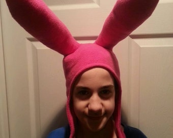 Pink bunny ear hat