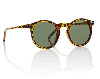 OMalley Round Tortoise Shades - Green X American Deadstock Eyewear