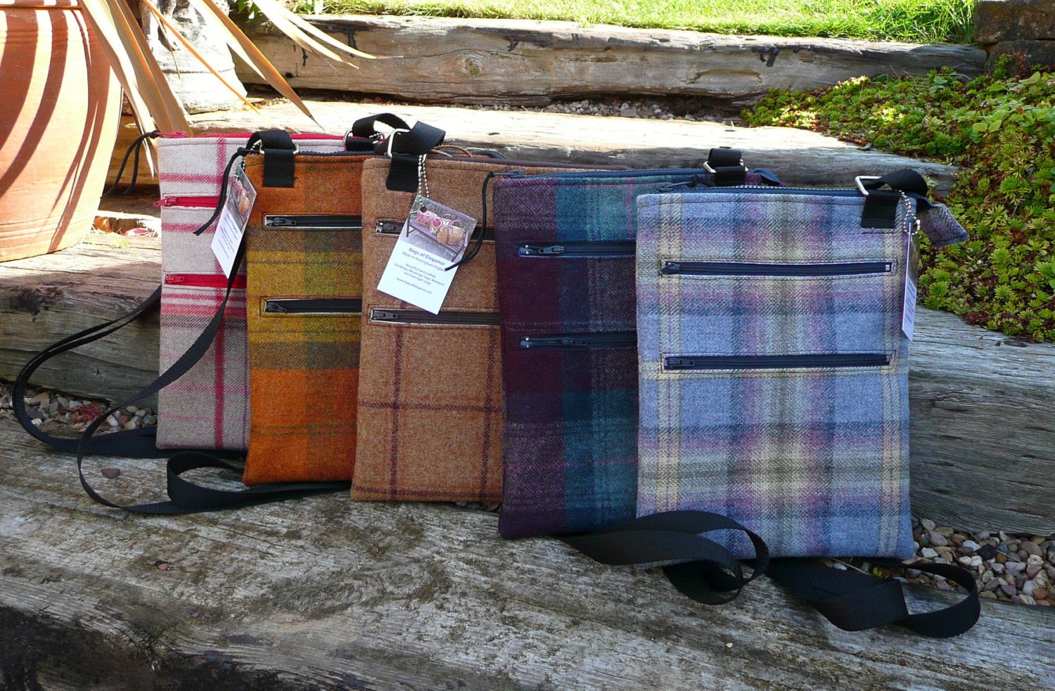 Messenger Bag Shoulder Bag Zip Top Bag Pouch Bag by Bagsofelegance