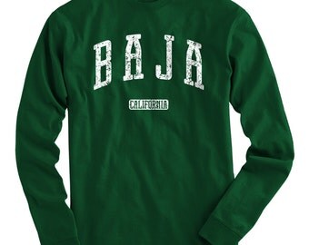LS Baja California Tee - Long Sleeve T-shirt - Men and Kids - S M L XL 2x 3x 4x - Mexico Shirt, Mexican, Tijuana - 4 Colors