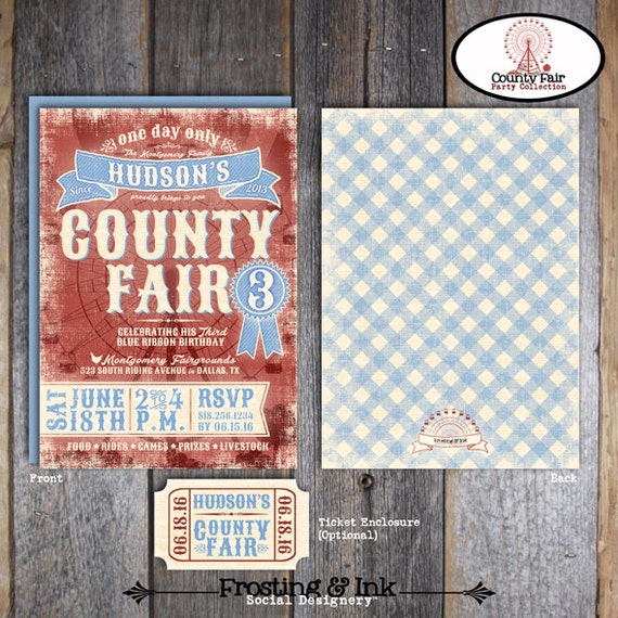 County Fair Invitation County Fair Birthday Invitation