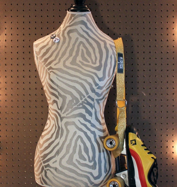 Glitter Gold Skate Sling Roller Skate Accessory 1.25 inch