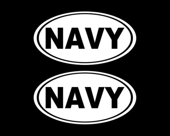 Oval Navy Decal Car Decal US Navy Sticker by StickerAndDecalMafia