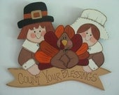 Pilgrims, turkey, Thanksgiving,  wall hanging, door hanging, banner