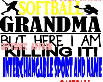 Download Baseball grandma svg - Etsy