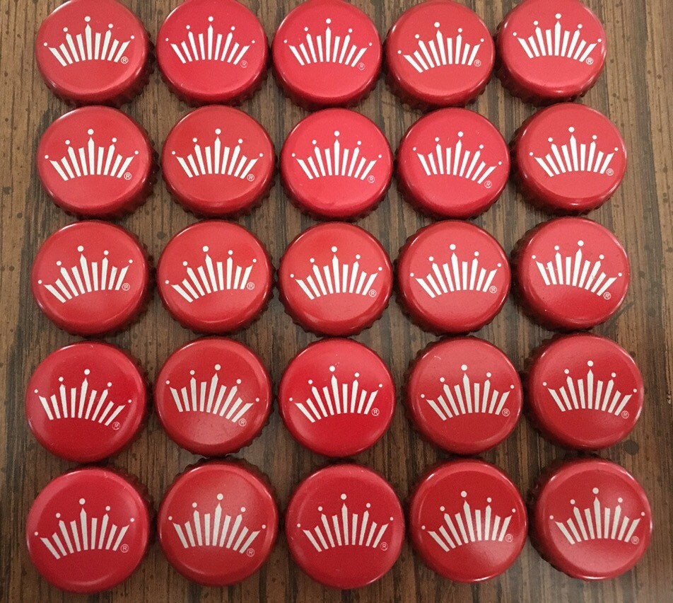 25 Budweiser Crown Metal Beer Bottle Caps Bottle Caps Beer