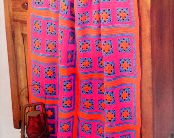 Easy Crochet Granny Square Afghan Pattern, Lap Throw Blanket Pattern