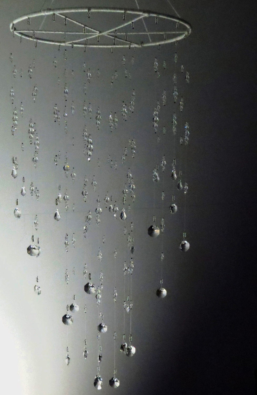 Large Nursery Decor Baby Room Idea Baby Girl Mobile Crystal