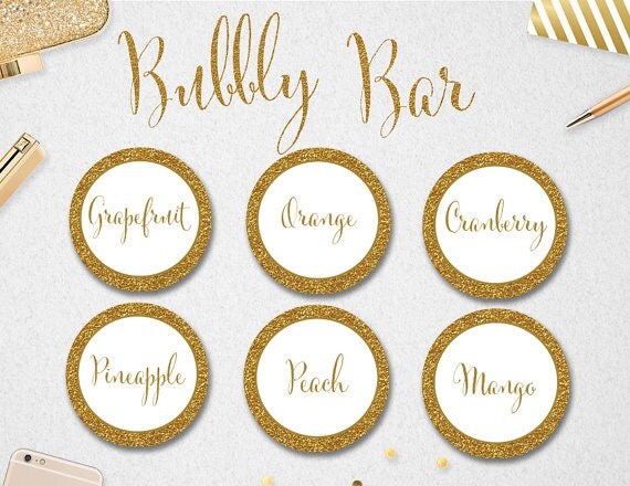 Bubbly Bar Juice Labels & Bubbly Bar 8x10