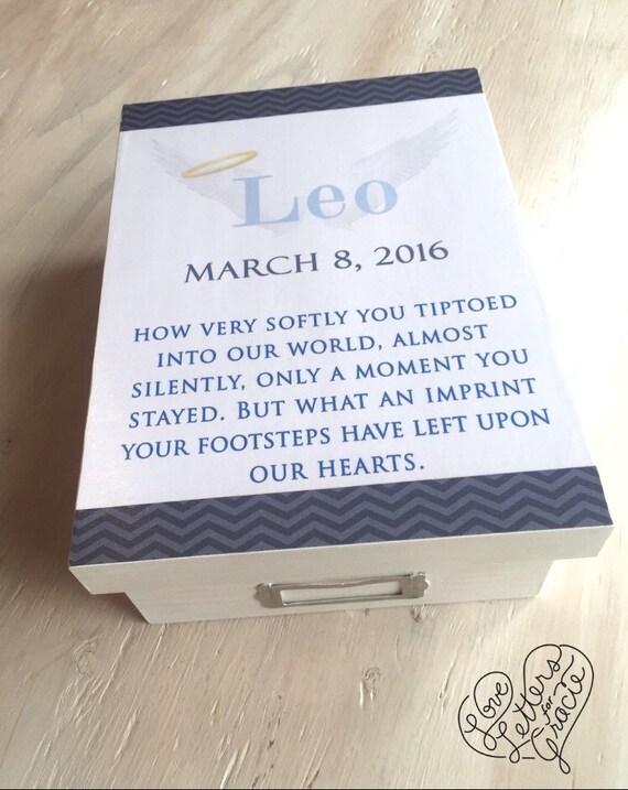 Memorial Box Angel Baby Boy Memorial by