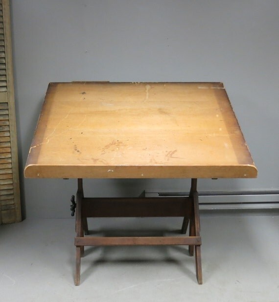 Vintage Hamilton drafting Table Industrial Table