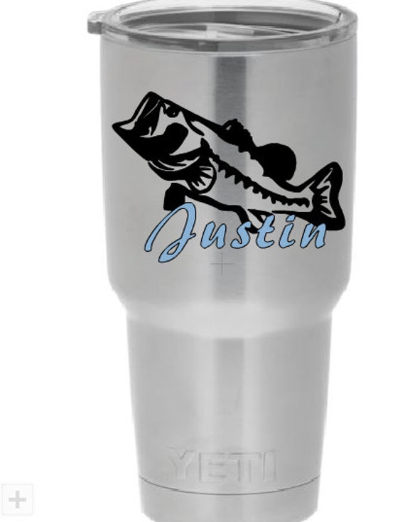 Yeti Tumbler Tervis Bass Fish Vinyl Personalized Decal