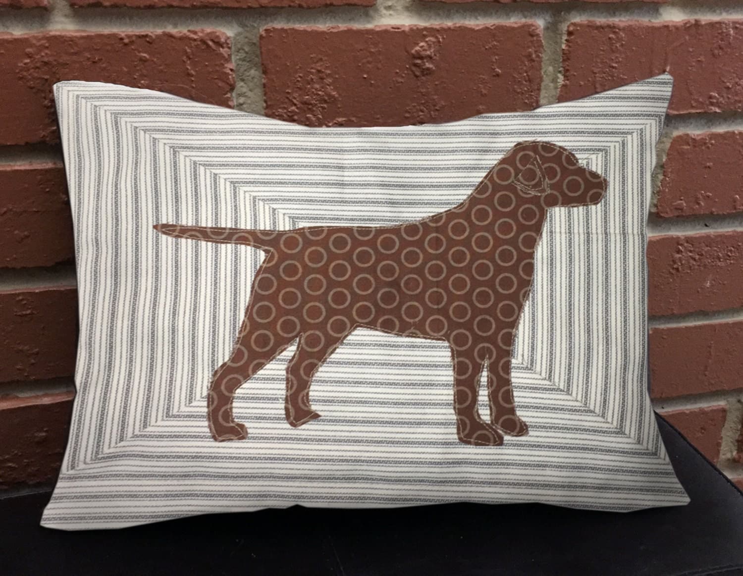 chocolate labrador pillow