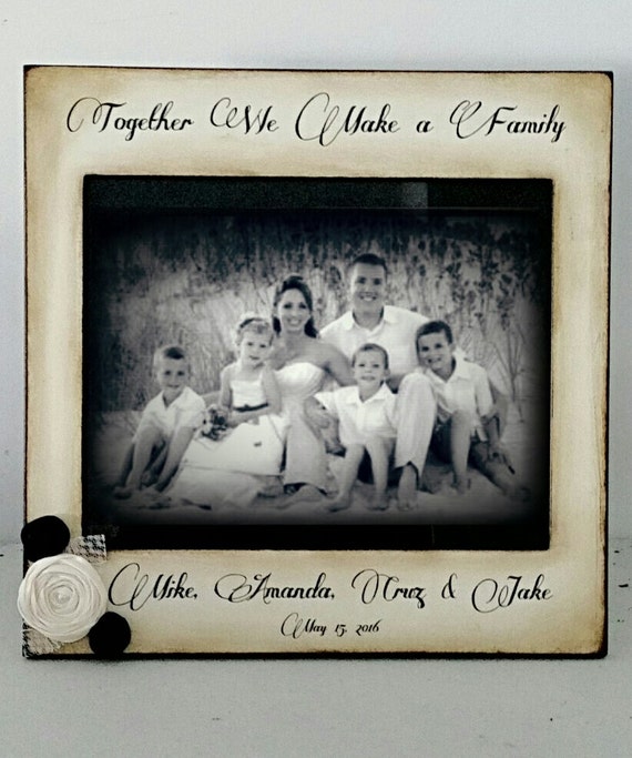 Rustic 8x10 Picture Frame photo frame Family Hand Painted Personalized