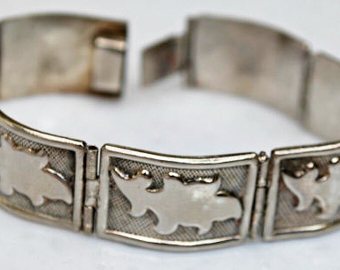 silver link bracelet - Mexican bangle - Tribal southwestern