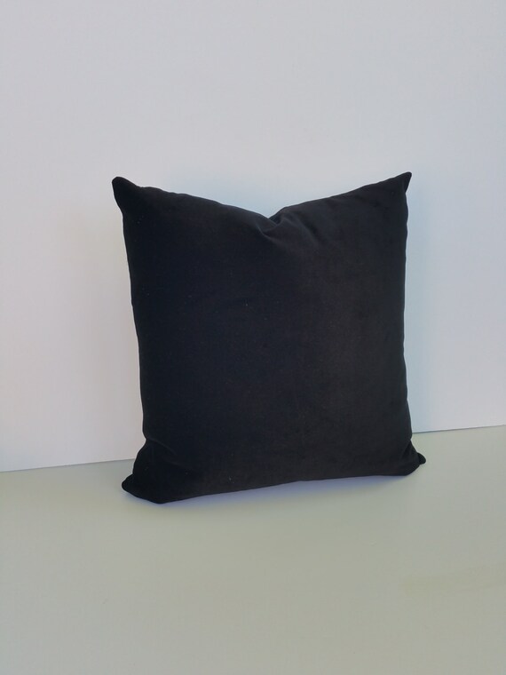 Four Black Machine Washable Pillow Cover With Zippers 16 x 22