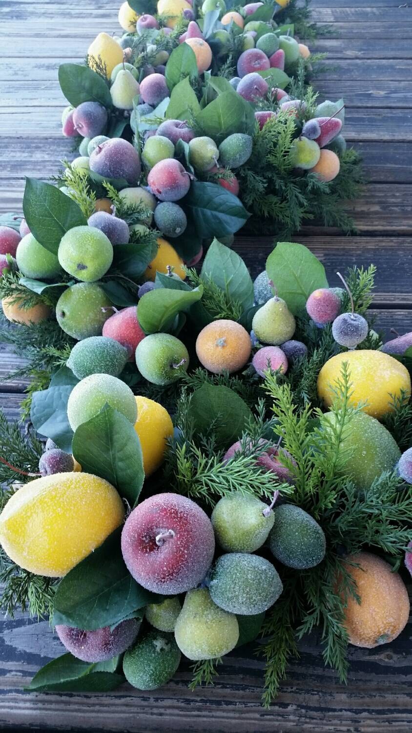 Garland, Fruit Garland, Sugared Fruit Garland, Christmas Garland