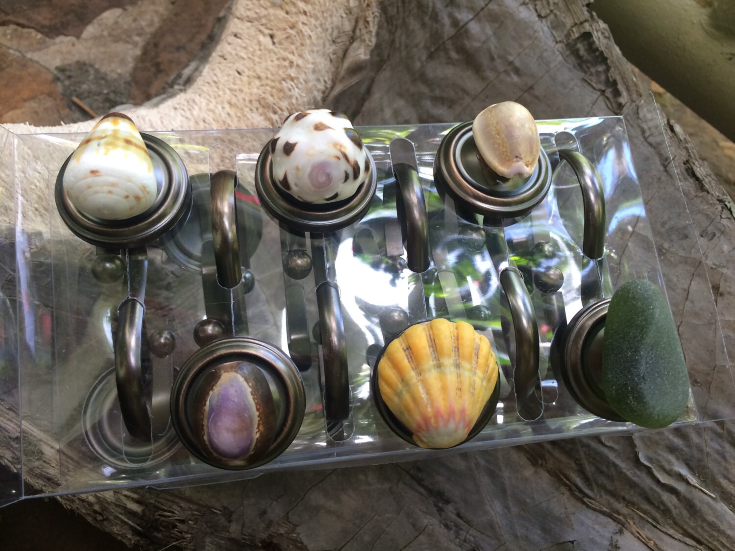 Hawaiian Shell Shower Curtain Hooks