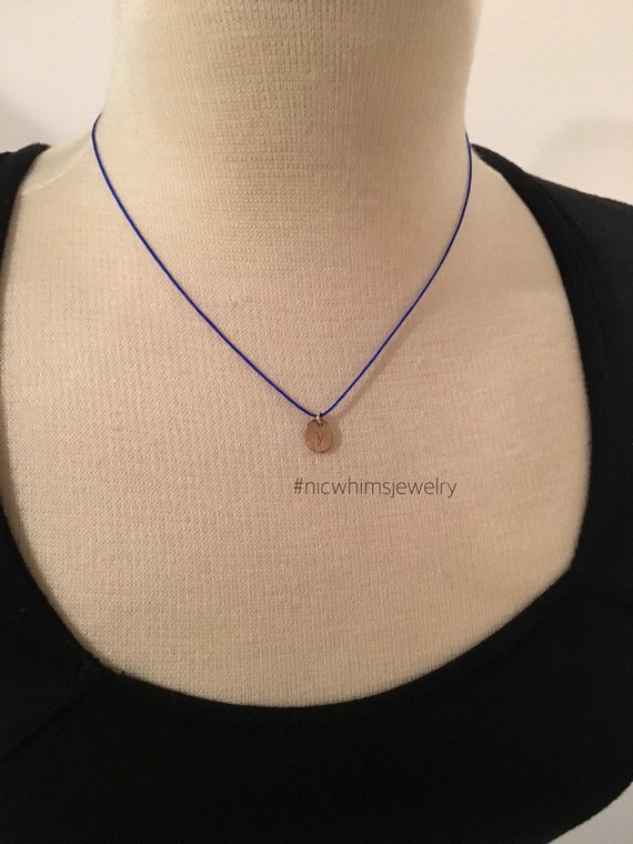 Items similar to Tiny charm necklace, Initial Necklace, Monogram