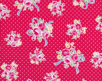 Lecien Flower Sugar Fall 2016 Sweet Carnival Collection 31378 33 - Polka Dots - Floral Fabric - Bow Fabric