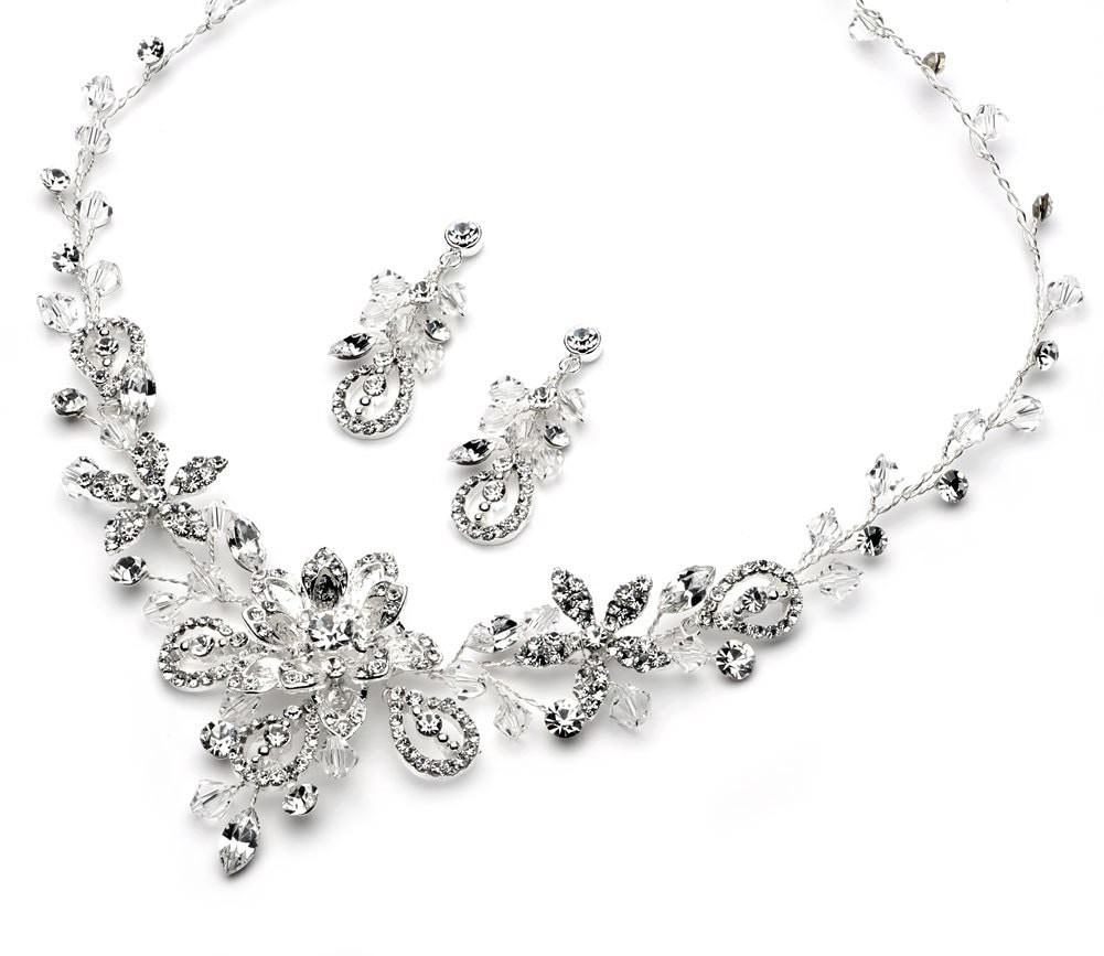 Swarovski Crystal Bridal Jewelry Set Rhinestone Jewelry Set