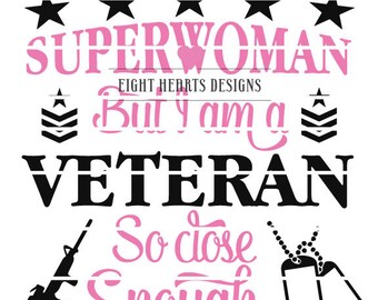 Superwoman / Superman Combo Pack Veteran Cut able SVG Design great for tshirts, canvas wood and more