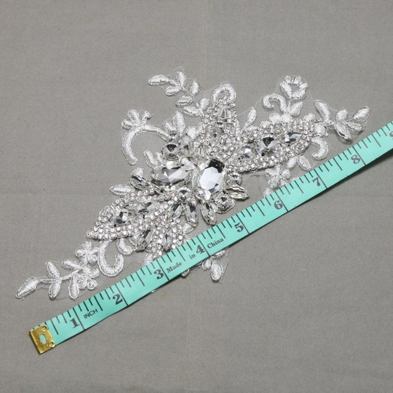 Crystal lace Rhinestone lace Lace applique Embroidery lace