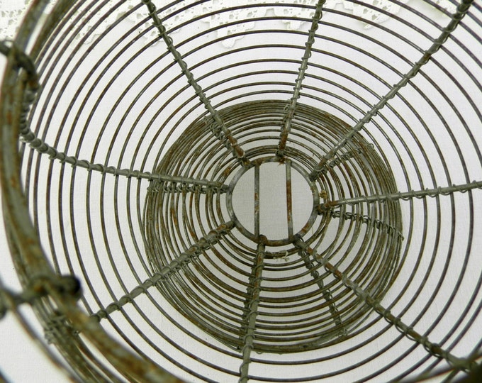 Antique French Country Kitchen Metal Wireware Basket, French Country Decor, Shabby Chic, Wire Kitchenalia, Rustic French Wire, Retro Home Antique French Country Kitchen Metal Wireware Basket, French Country Decor, Shabby Chic, Wire Kitchenalia, Rustic French Wire, Retro Home