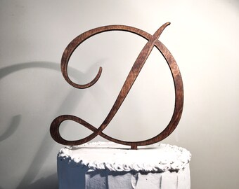 Wooden Wedding Cake Topper Letter D Monogram Rustic Wooden Wedding Cake Topper Letter D Monogram Rustic