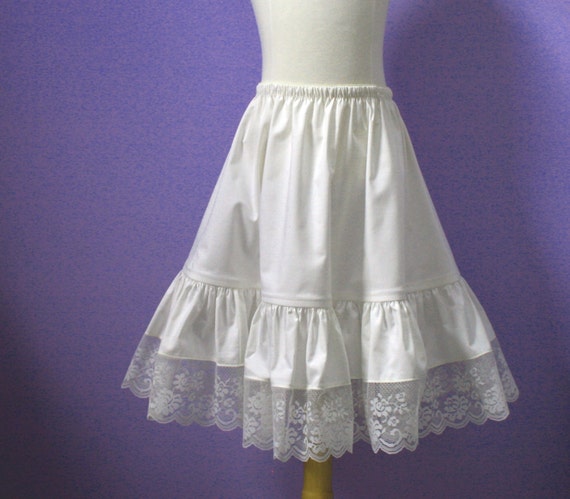 Items similar to Little Girls Petticoat, Ivory Cotton Slip, Flower Girl ...