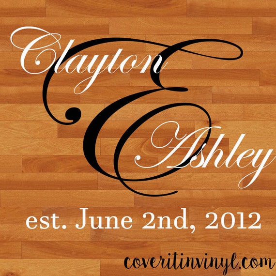 Monogram Wedding Dance Floor Decal By AtlasRoots On Etsy