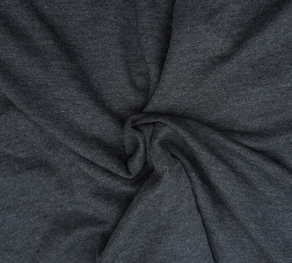 Cotton Blend French Terry Knit Fabric by the Yard Heather