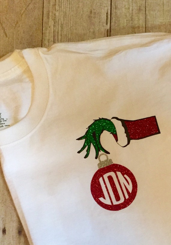 grinch hand shirt