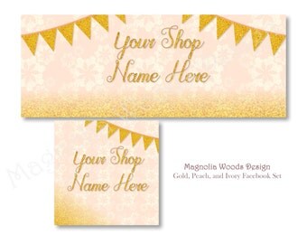 Pink and Gold Facebook Cover Photo, Facebook Business Timeline Set, Facebook Timeline, Facebook Profile, Facebook Image Set, Digital Files