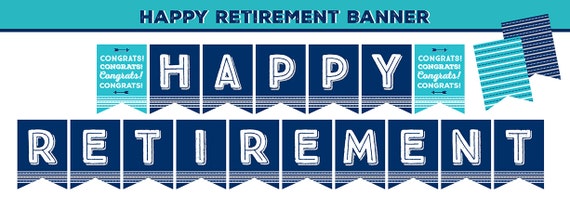 retirement banner printable happy retirement retired navy