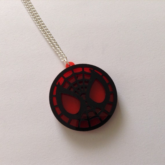 Spiderman Necklace by MsDevastated on Etsy