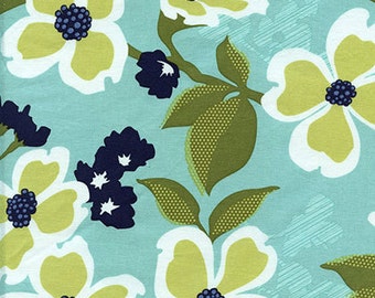 Modern Meadow Dogwood Bloom in Pond by Joel Dewberry for Free Spirit Fabrics JD031- Half Yard or By the Yard