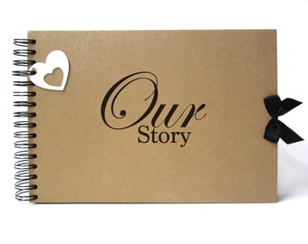 Scrapbook, A5 A4 Our Story, Card Pages, Photo Album, Keepsake, Kraft